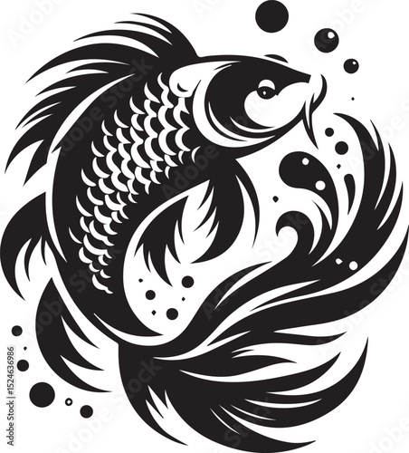 black and white fish