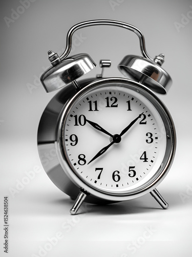 Alarm clock ringing, showing a timeless classic design.