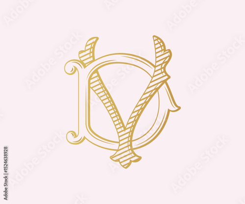 DV,VD, logo DV, Letter DV,  Monogram DV, Wedding Monogram, Wedding Logo, Logo Design , Monogram Vintage