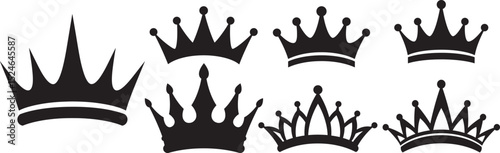 Royal crown silhouette vector illustration