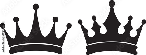 Decorative crown silhouette vector illustration