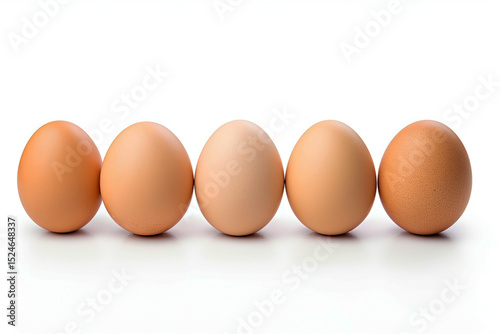 Eggs isolated on white background with clipping path Isolated white background with clipped eggs