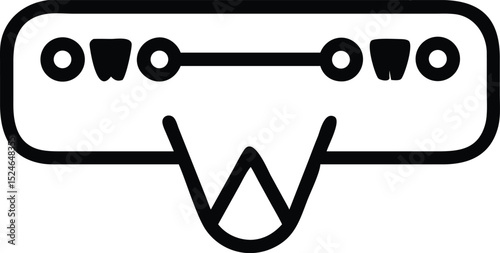 Black line art http link icon isolated on white background