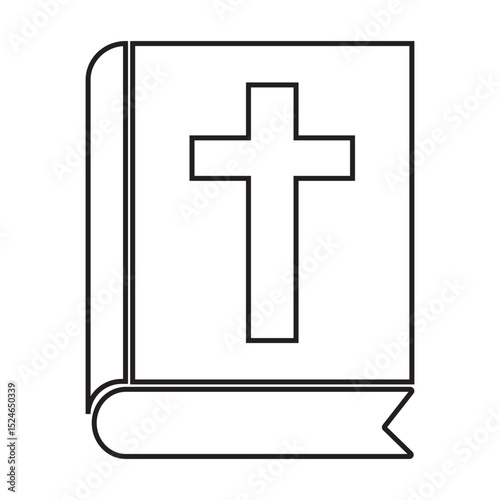 christian holy book icon ilustration