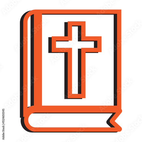 christian holy book icon 3D