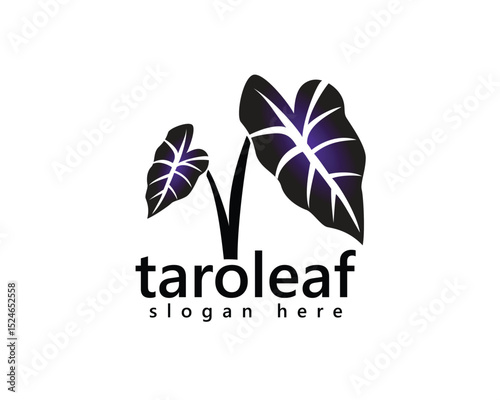 creative taro leaf logo two purple taro leaves logo design inspiration