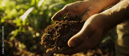 Hands Holding Soil: Cultivating Life's Bounty