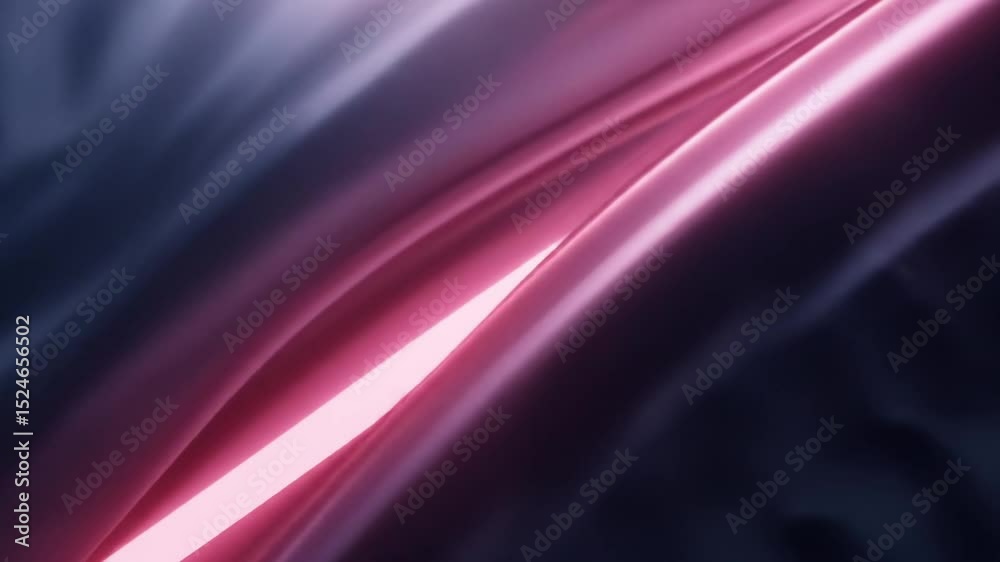 Abstract Pink and Blue Silk Fabric Flowing with Light Streaks Video