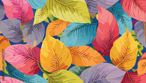 Seamless Minimalist Tropical Leaf Silhouette Pattern – Modern Botanical Repeat Design