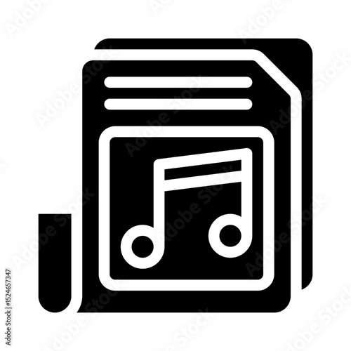 audio file glyph icon