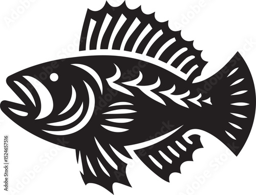fish logo vector illustration, fish vector illustration icon full body