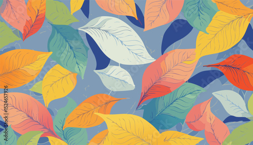 Seamless Minimalist Tropical Leaf Silhouette Pattern – Modern Botanical Repeat Design