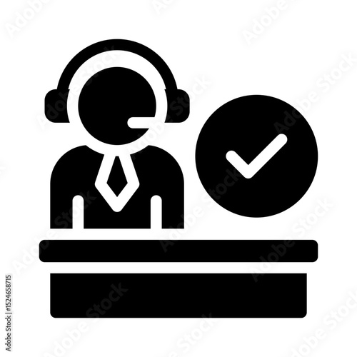 client service glyph icon