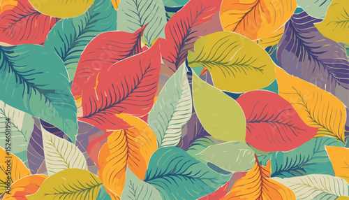 Seamless Minimalist Tropical Leaf Silhouette Pattern – Modern Botanical Repeat Design