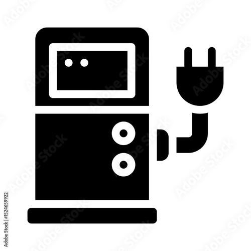 charging station glyph icon