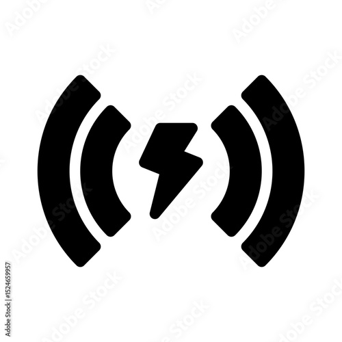 wireless charging glyph icon