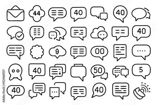 Chat bubbles dialogue communication conversation design isolated on transparent background