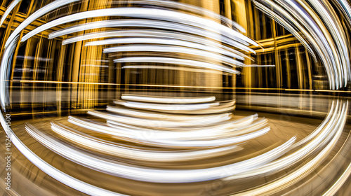 Mesmerizing circular light painting creating a whimsical display of colorful patterns in motion.