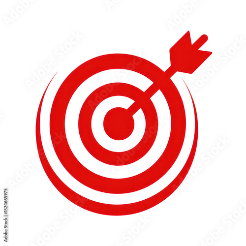  Target Icon with Arrow Hitting Center Symbolizing Success
