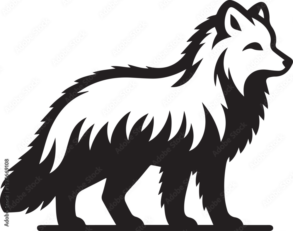 Fototapeta premium vector illustration of cartoon fox, fox vector illustration, fox vector illustration icon full body