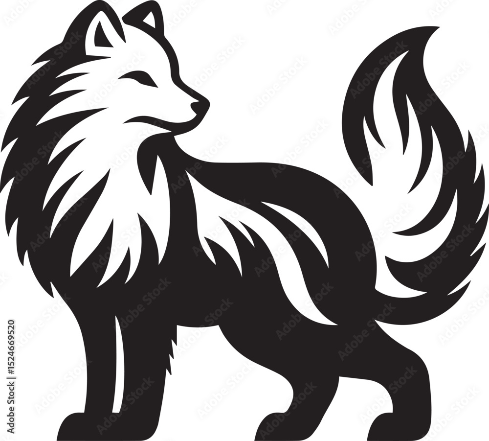 Fototapeta premium vector illustration of cartoon fox, fox vector illustration, fox vector illustration icon full body