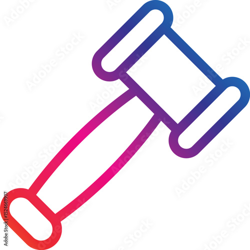 Law Icon in trendy flat style isolated on grey background. Judge Gavel symbol for your web site design, logo, 