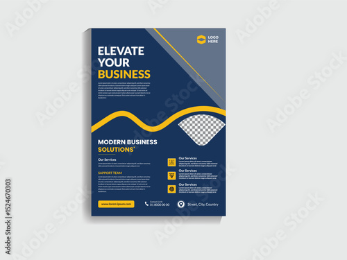 Vector business card design template for corporate identity and web presentation layout