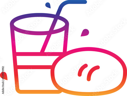 Cocktail alcohol mixed drink icons for menu, web and graphic des