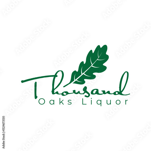 Oak leaf logo featuring natural leaf shapes and earthy tones, ideal for eco-friendly brands, wellness, landscaping, or organic products. Elegant, timeless, and nature-inspired design.
