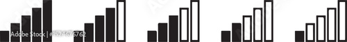 signal, network, strength, bars, levels, connection, connectivity, internet, data, transfer, download, upload, wireless, mobile, cell, phone, icon, symbol, communication, technology, progress, achieve