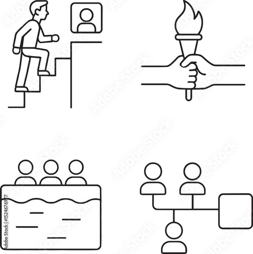 Set of Succession Planning icon