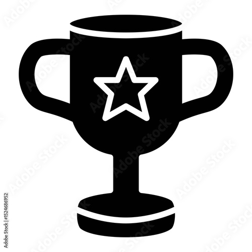 Game Trophy Icon With Star