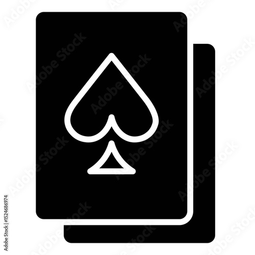 Spade Playing Card Suit Icon