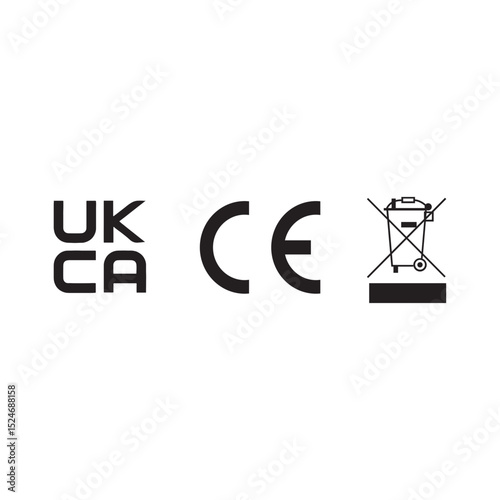 UKCA CE WEEE ICON VECTOR LOGO
