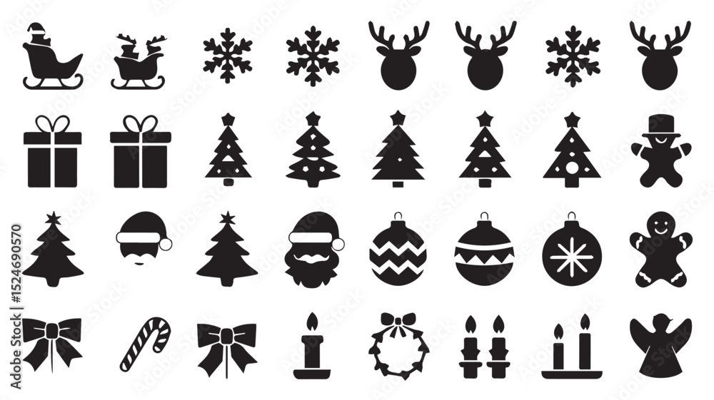 Fototapeta premium a-black-and-white-silhouette-collection-_jpeg