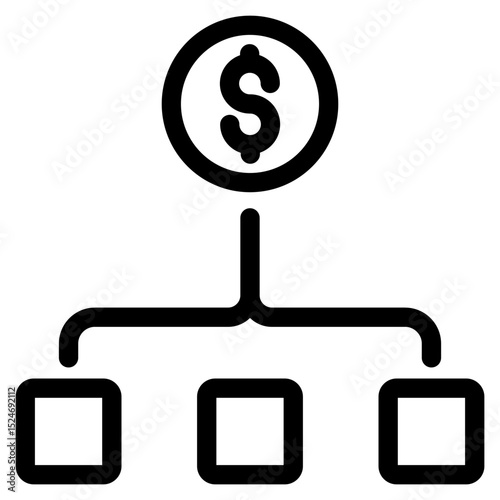 Money Breakdown Icon For Design Elements