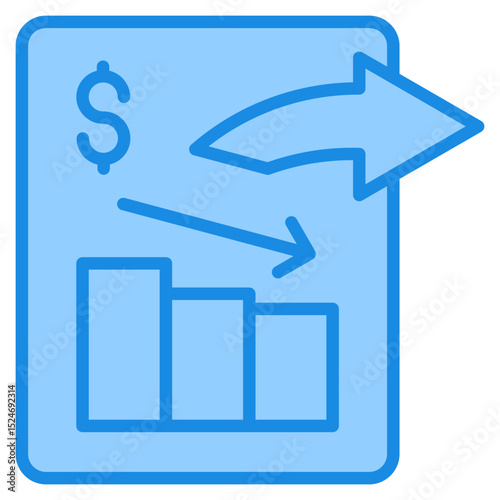 Expense Chart  Icon For Design Elements