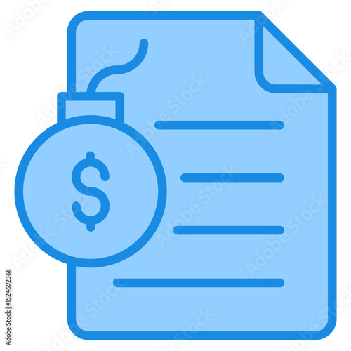Debt Log Icon For Design Elements