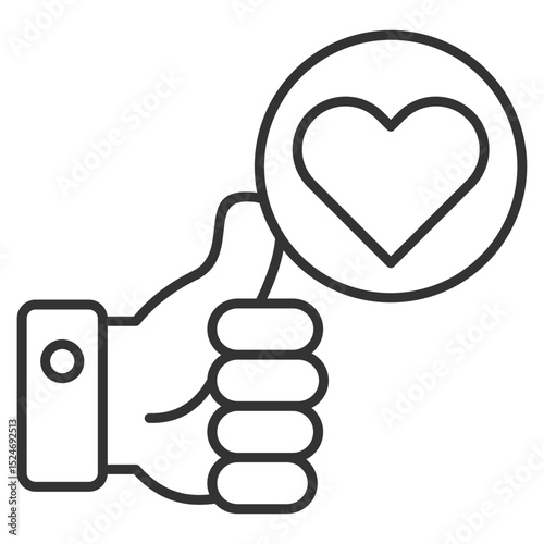 Engagement Outline Icon Element For Design