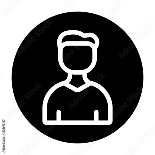 Male User Vector Glyph Icon design