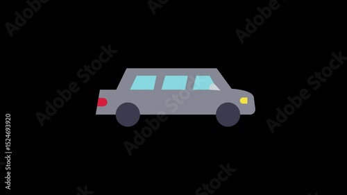 Limousine Car Animate Icon