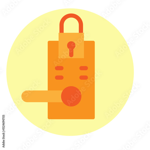 Keyless Entry Vector Flat Icon Design