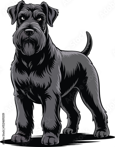 Cute Russian Terrier Dog Vector