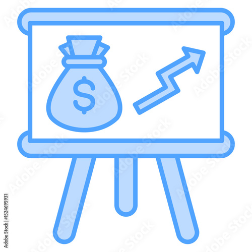 Projection Blue Icon Element For Design