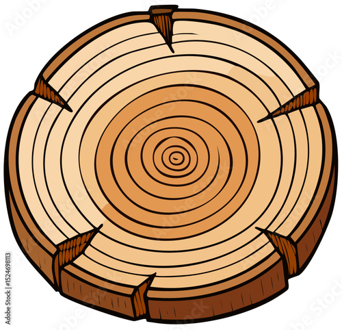 Cartoon Wood Log