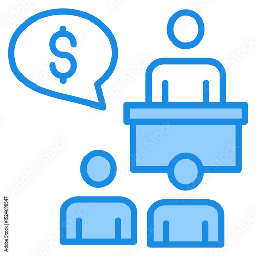Finance Meeting Icon For Design Elements