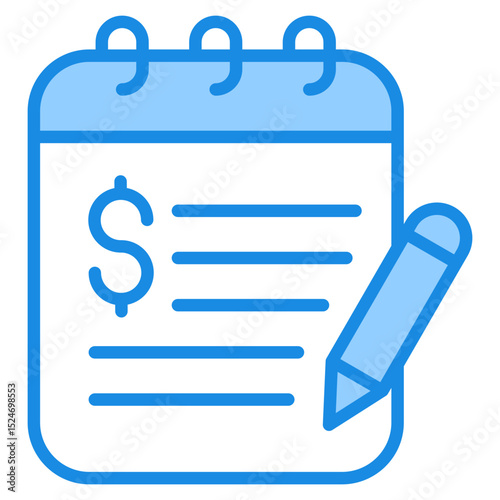 Finance Notes Icon For Design Elements