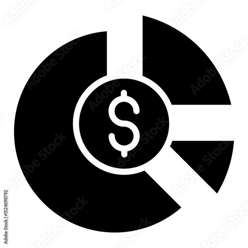 Expense Pie Icon For Design Elements