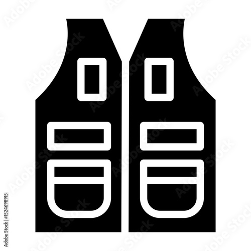 Vest Vector Glyph Icon Design