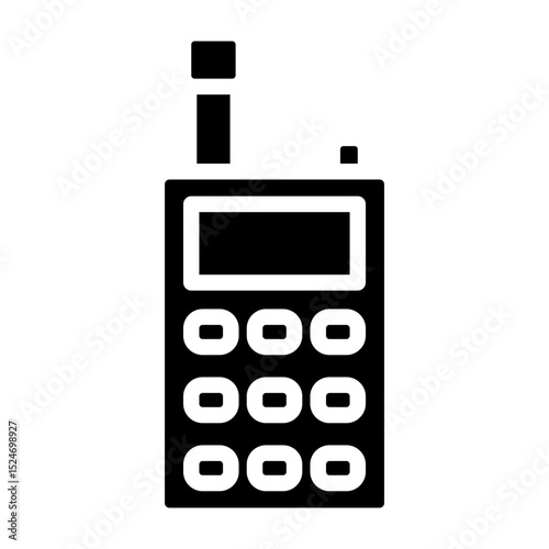 Walkie Talkie Vector Glyph Icon Design
